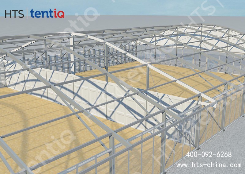 這座篷房空間容納近3000人，抗風達12級可輕松承接各種活動