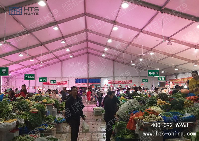 截止到目前為止華燁海特斯建筑共助力6座昆山菜場篷房 截止到目前為止華燁海特斯建筑共助力6座昆山菜場篷房