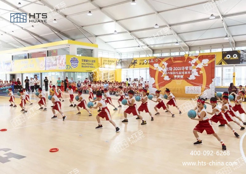 裝配式篷房籃球館有效利用各類存量建設用地，避免資源浪費